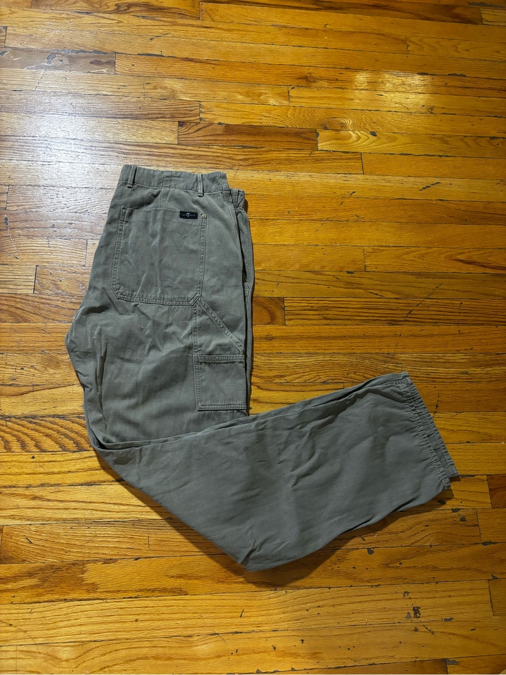 Men's 7 For All Mankind Utility Cargo Pants in Olive Green